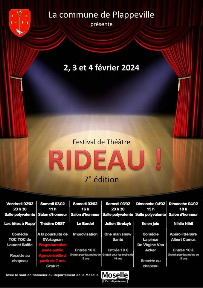 Festival de Théâtre Rideau !