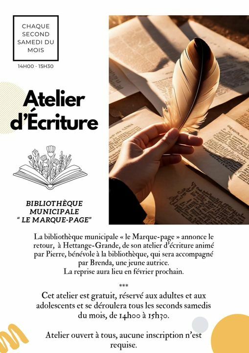 Atelier d'écriture