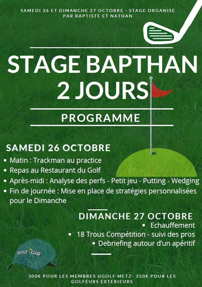 Stage bapthan - perfectionnement