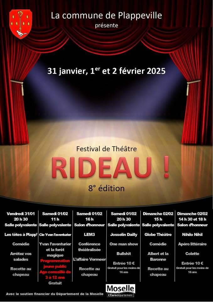 Conférence théâtralisée - Festival de Théâtre Rideau ! - 8e édition