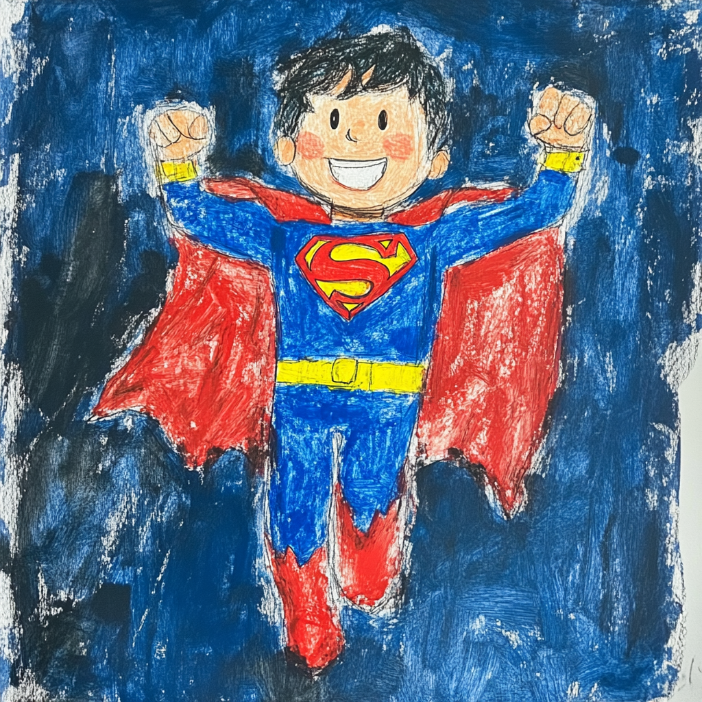 Superhero Self-Portrait / 4-9 years old