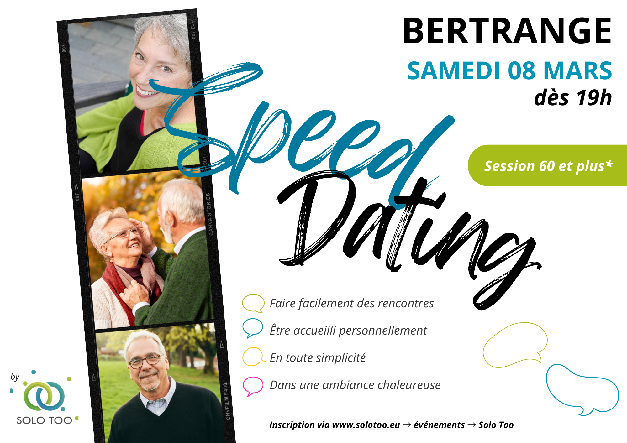 Speed Dating pour les 60 ans et plus +/- 5 ans