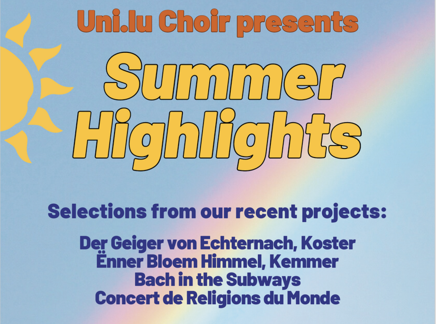 Summer Highlights Choir Concert