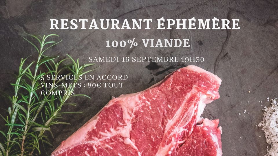Restaurant éphémère 100% viande