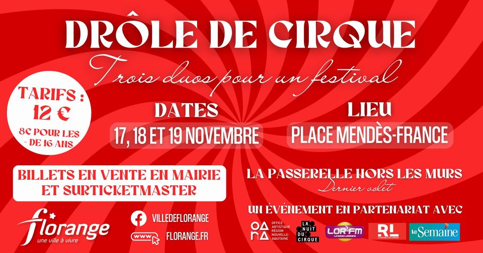 Drôle de Cirque - Trois duos pour un festival (La Passerelle Hors Les murs)