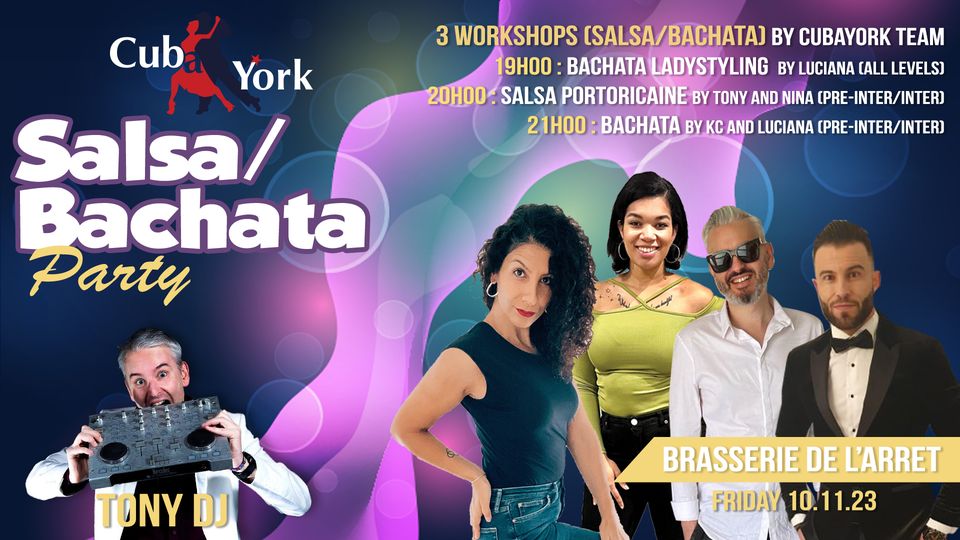 Friday Bachata-Salsa Party with TonyDJ