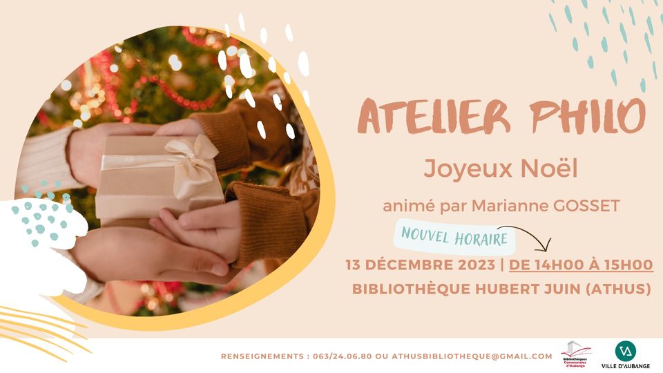 Atelier philo à la bibliothèque d’Athus – Joyeux Noël