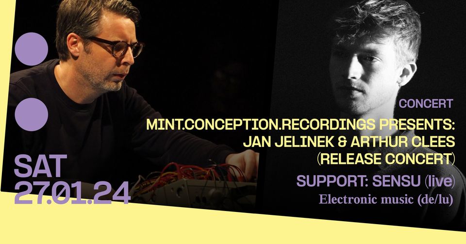 Concert: mint.conception.recordings presents: Jan Jelinek & Arthur Clees + support: Sensu (live)