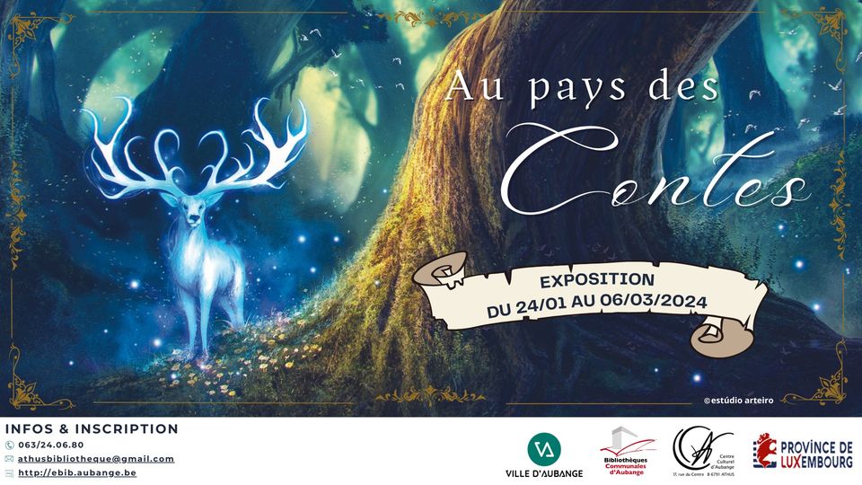 Expo at the library of Athus Au pays des contes