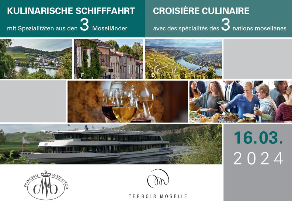 Croisière culinaire Terroir Moselle - kulinarische Kreuzfahrt Terroir Moselle