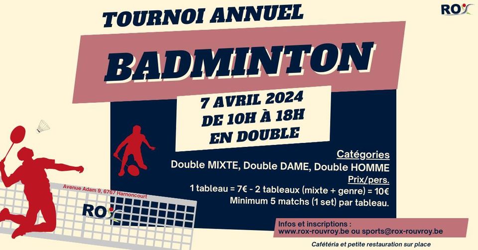 Tournoi annuel de badminton - En double