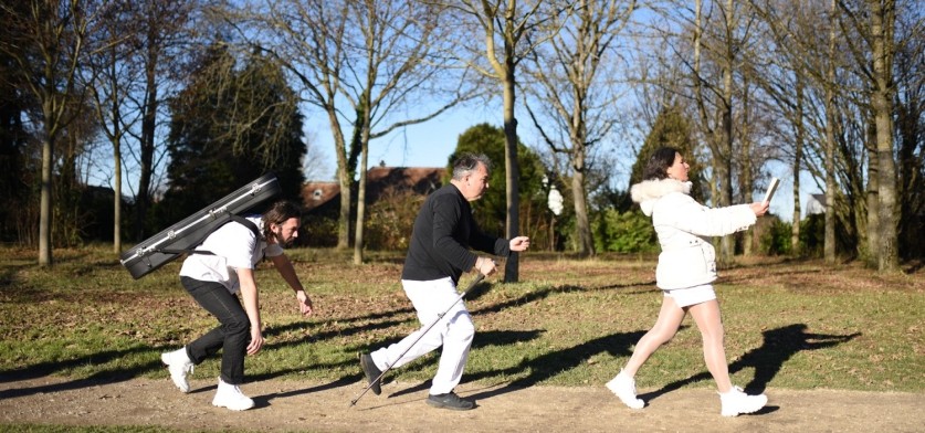 Spectacle musical "de la marche" par la Cie Le Vent En Poupe