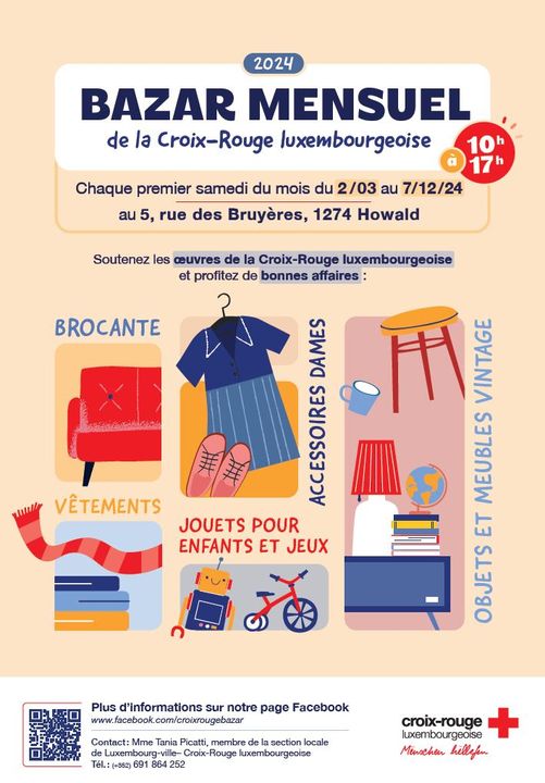 Monthly Bazaar of the Luxembourg Red Cross