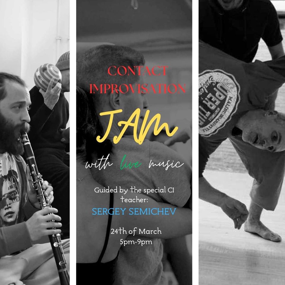 Contact Improvisation dancing Jam with live music