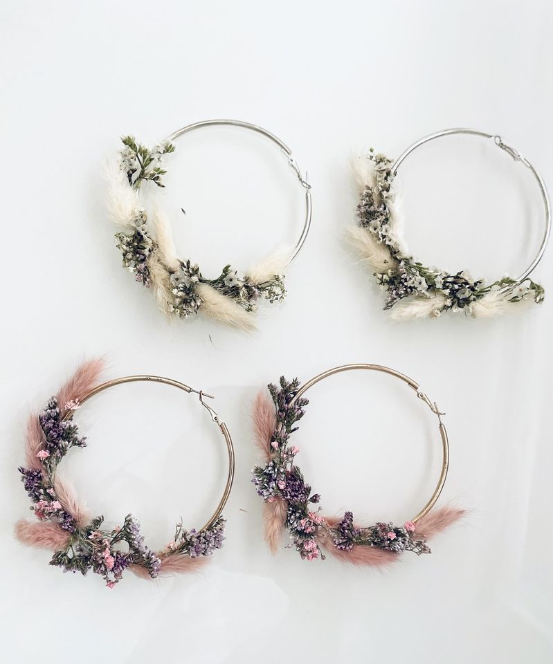 Atelier Floral : Earrings with dried flowers