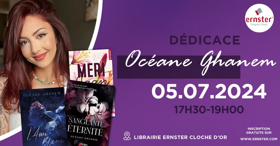 Signing session with new romance author Océane Ghanem