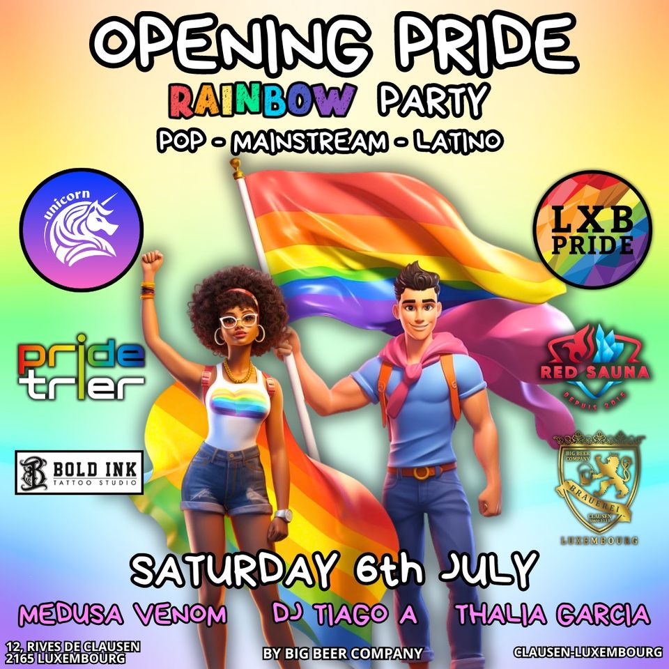 Opening pride rainbow party 2024