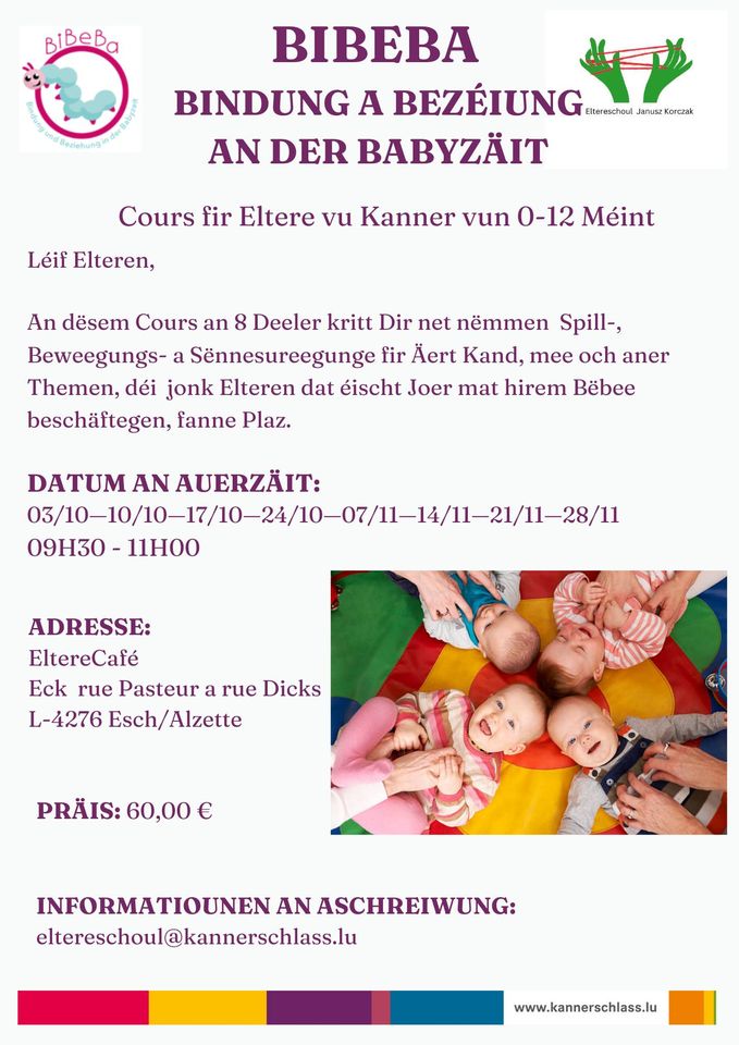 BiBeBa - Bonding and Relationship in Babyhood - Course for Parents of Children from 0 to 12 Months