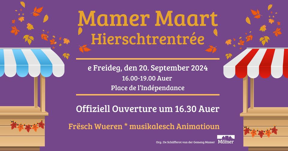 Rentrée d'automne du marché de Mamer