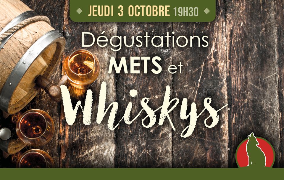 Soirée de dégustations mets et whiskys