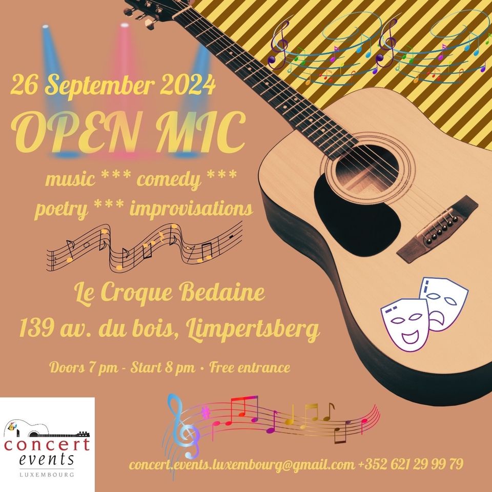 Open mic by Concert Events Luxembourg asbl