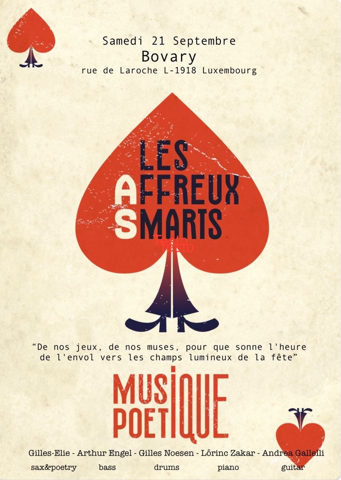 LES AFFREUX SMART live au Bovary!!! Les AS du Jazz festif!!!