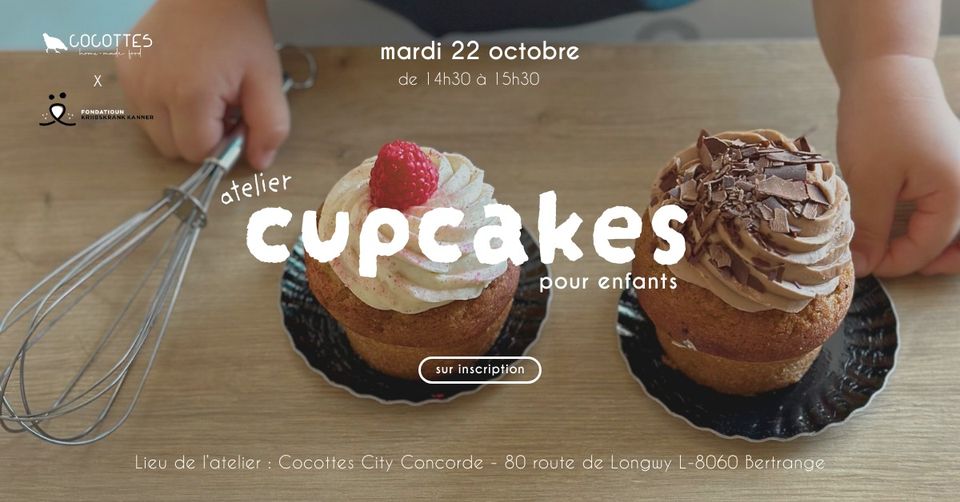 Atelier cupcakes pour enfants - Cocottes City Concorde