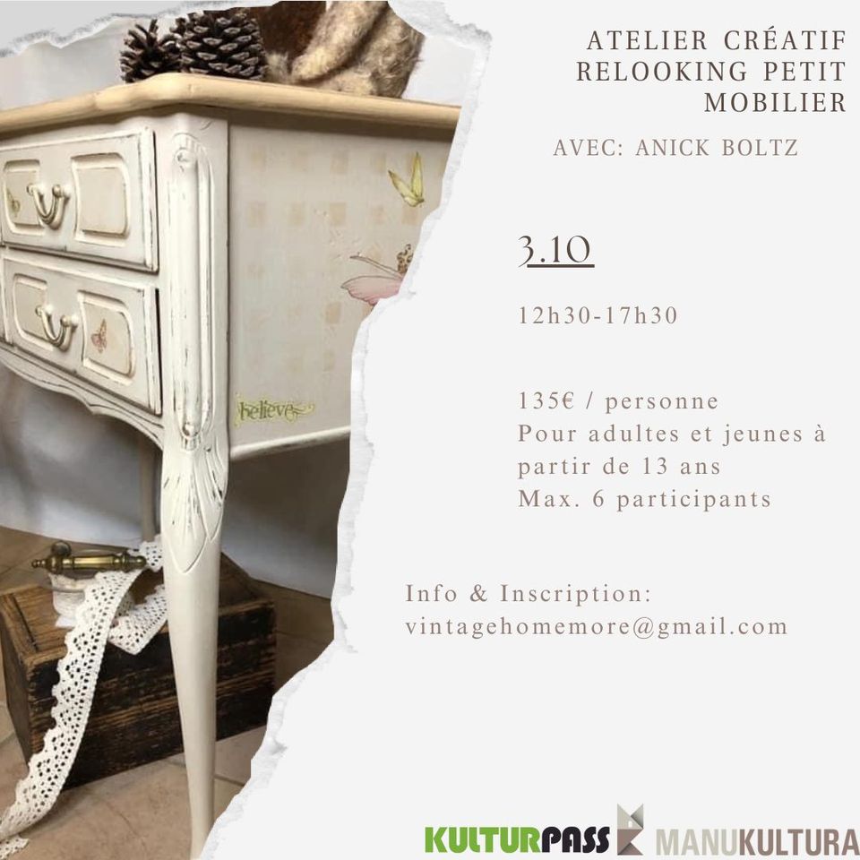 Atelier créatif relooking petit mobilier