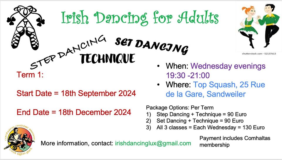 Cours de danse irlandaise pour adultes