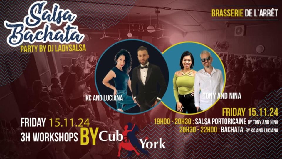 Soirée SB avec DJ Ladysalsa et Atelier Salsa/Bachata par Cuba York School