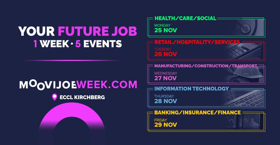 Moovijob Week Luxembourg, 1 semaine - 5 salons de l'emploi