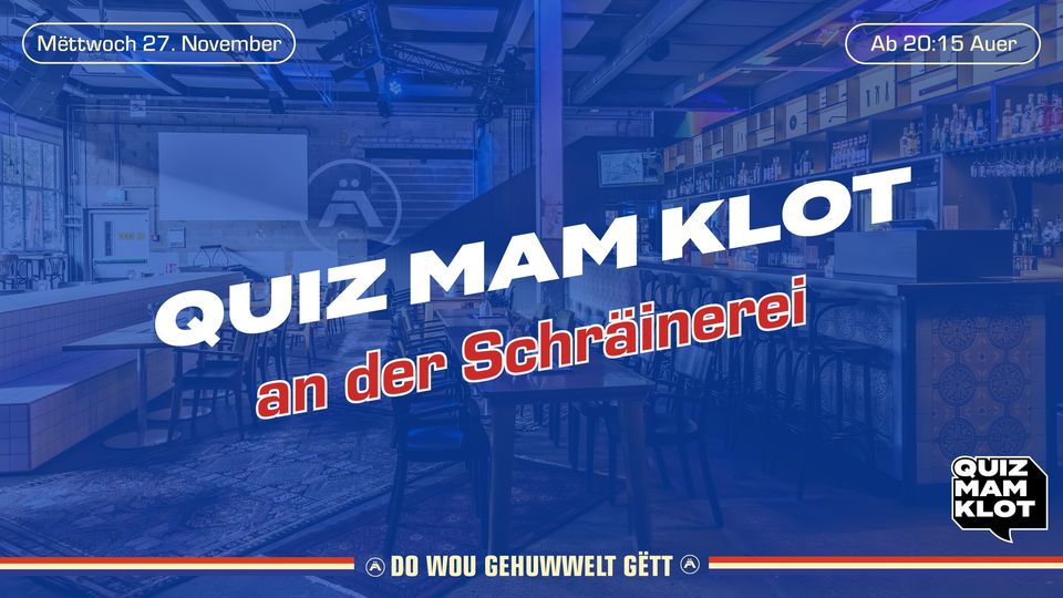 Quiz avec Klot à la Schränerei