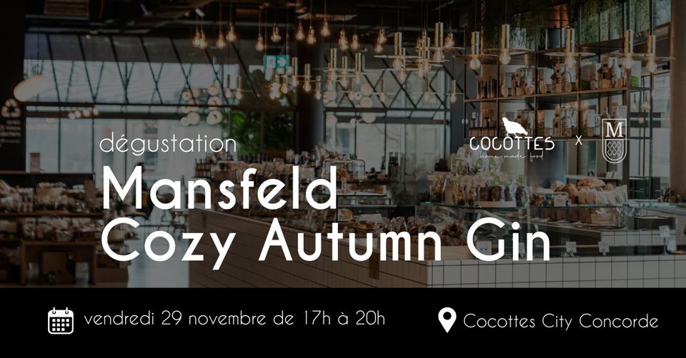 Mansfeld gin Cozy Autumn Tasting - Cocottes City Concorde