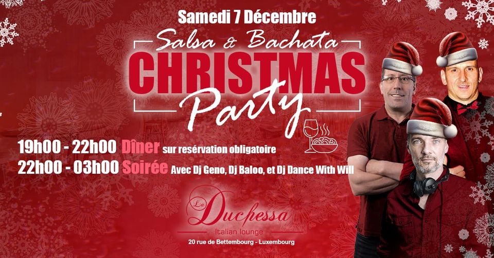 Alkemia's Christmas Dinner & Party. Open to everybody with 3 Salsa & Bachata DJs for the Party