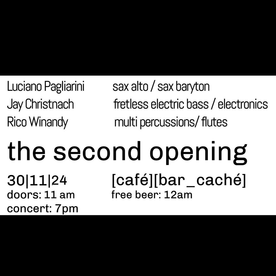 Inauguration Day at [caf_é] [bar_caché] + Concert