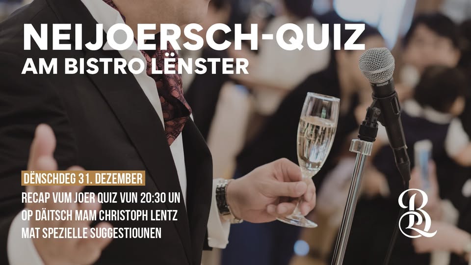 Quiz du Nouvel An au Bistro Lënster avec Christoph Lentz