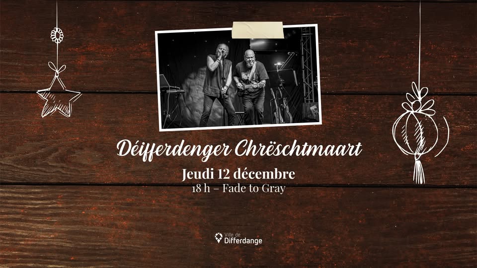 Differdange Christmas Market Fade to Gray