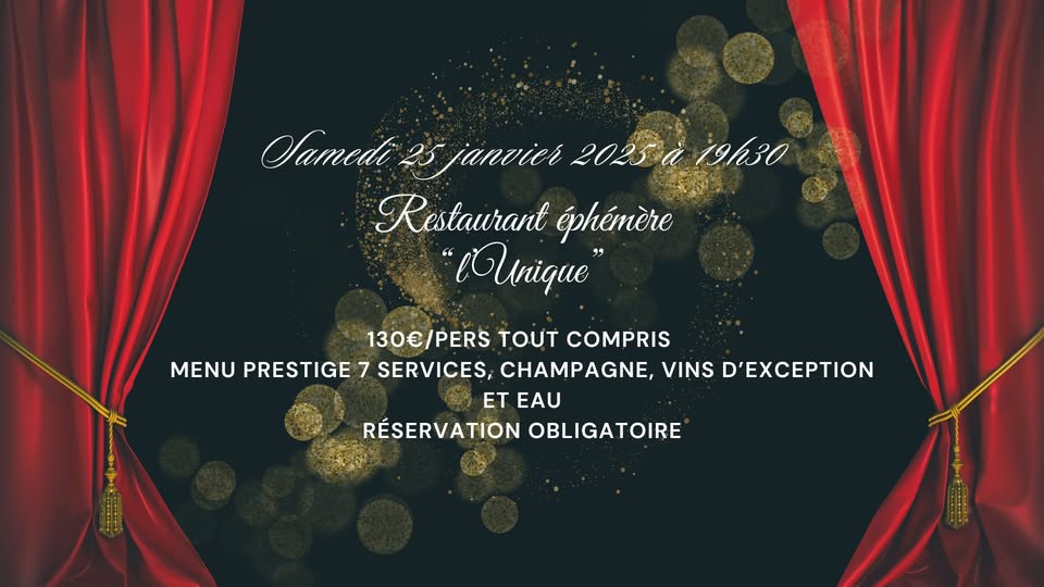 Restaurant éphémère prestige L'Unique