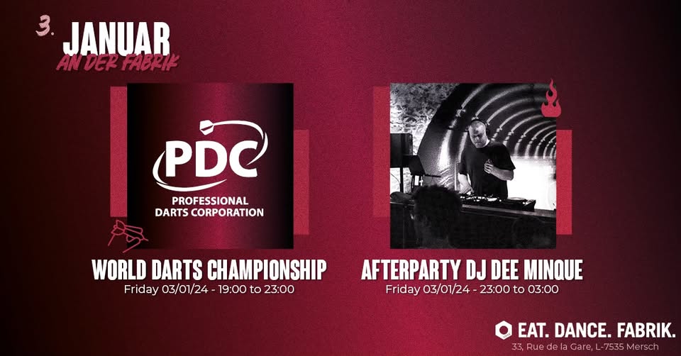 World Darts Championship Afterparty with DJ Dee Minque