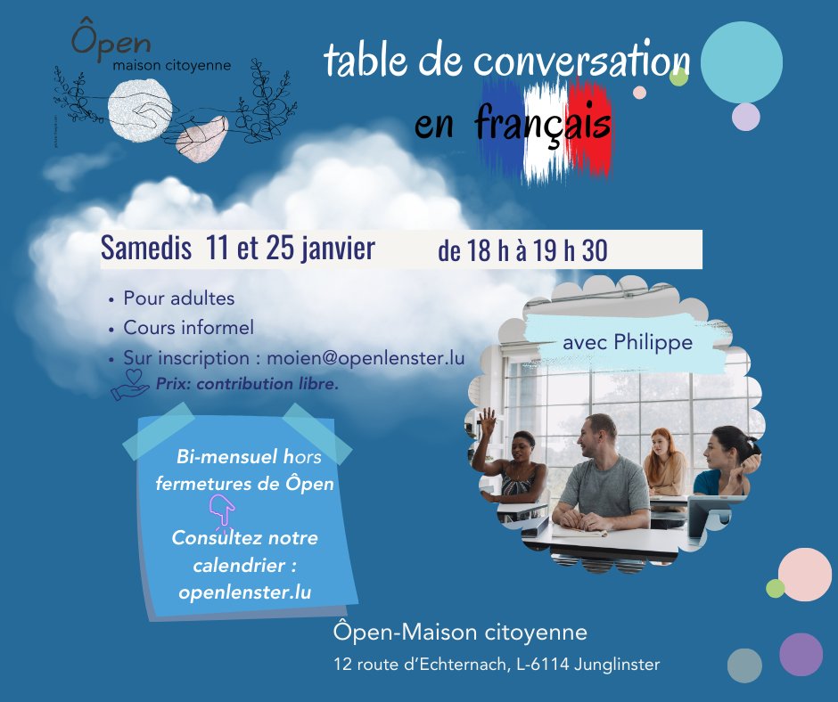 Table de conversation en français