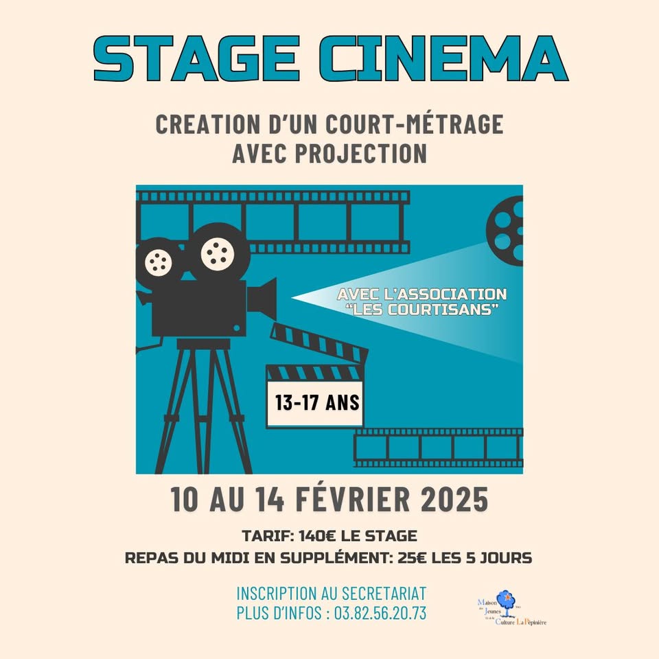 Stage Cinéma pour les 13-17 ans