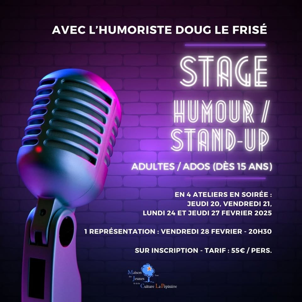 Stage Humour / Stand up (Adultes et Ados à partir de 15 ans)