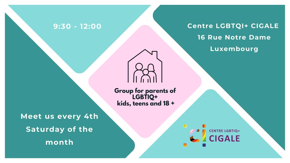 Groupe pour parents d'enfants, adolescents et adultes LGBTIQ+