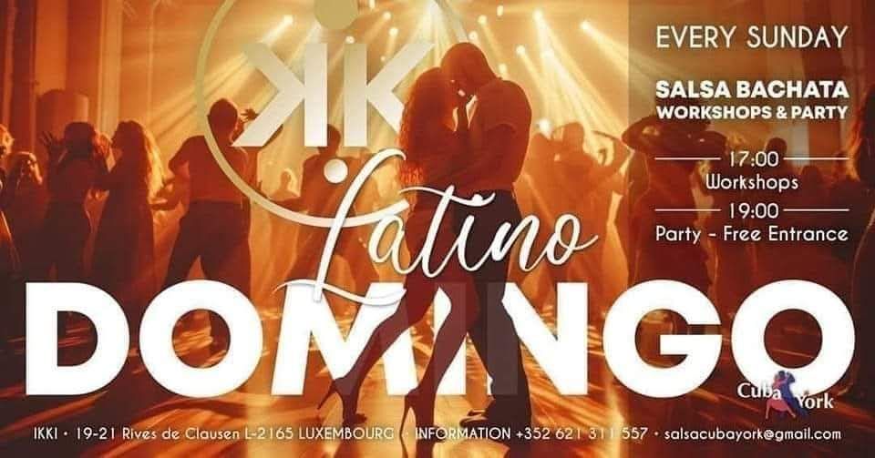 Domingo Latino: FREE BS(K) Party on Sunday at Ikki + 3 Workshops (Salsa/Bachata/Salsa CubanaRueda)