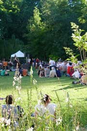 The creation of a wild, landscaped and fruit garden in a wooded environment