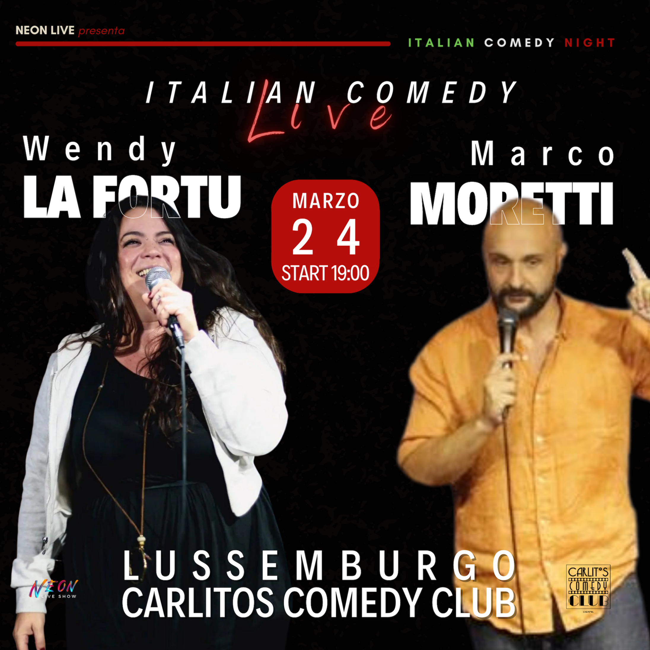 Wendy La Fortu et Marco Moretti  - Soirée de la comédie italienne