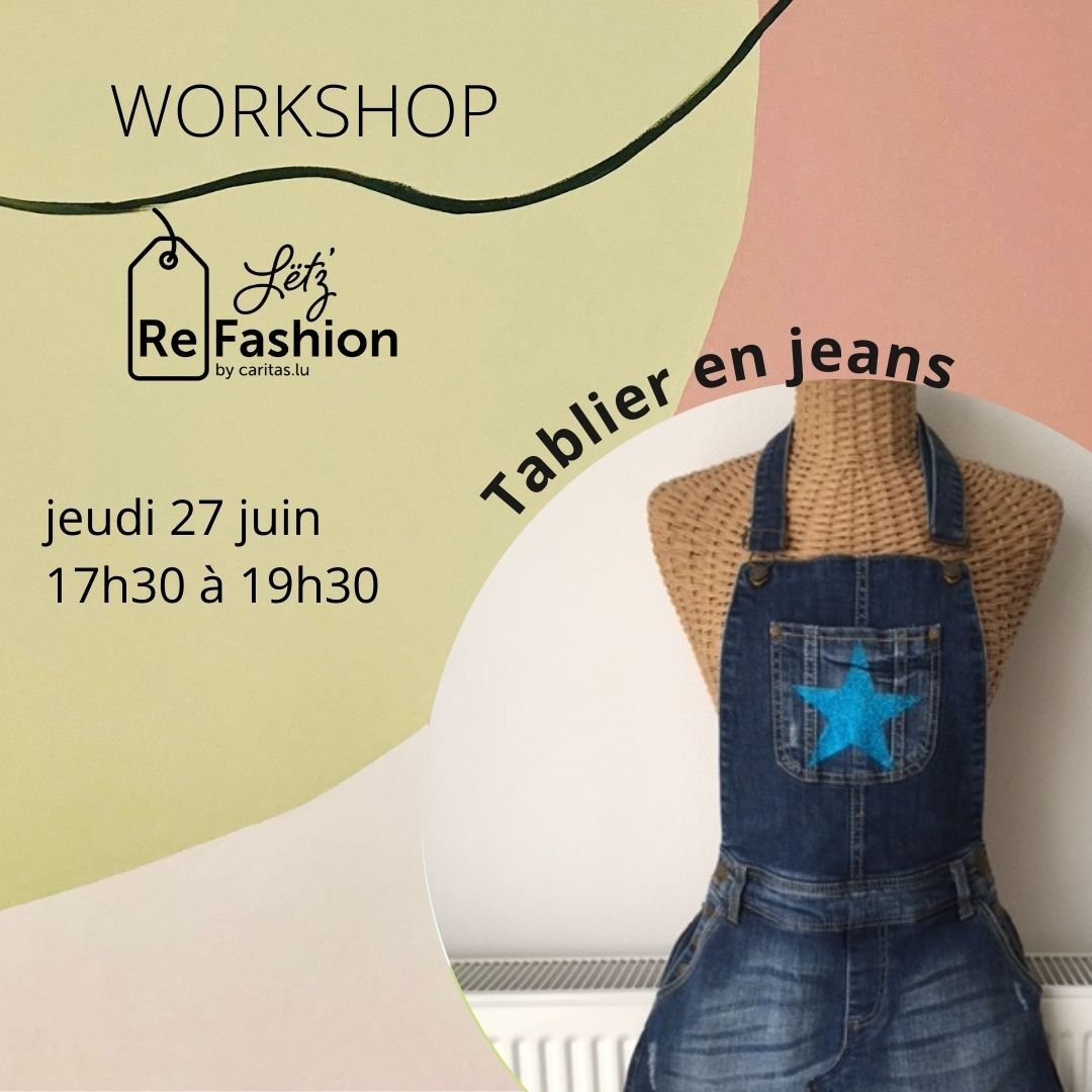 Atelier tablier en jeans