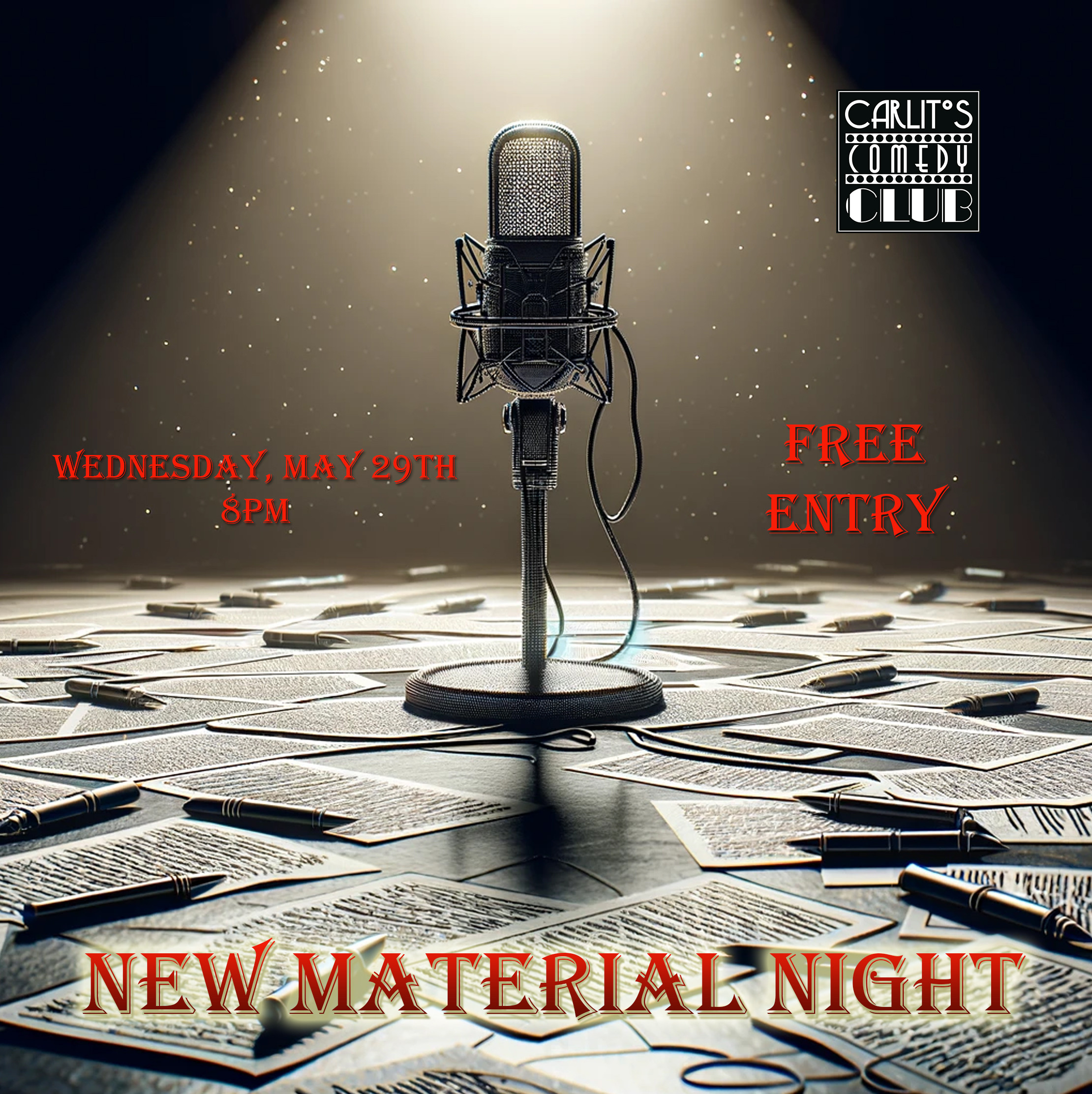 English Stand-up New Material night!