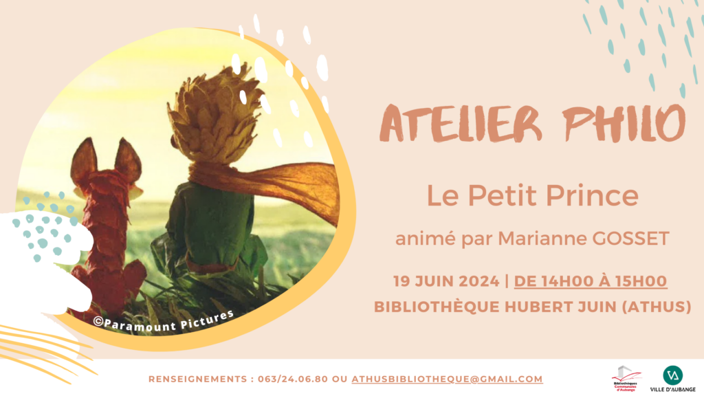 Atelier philo à Athus  Le Petit prince