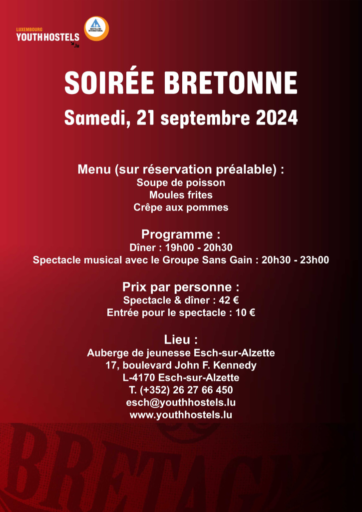 Soirée bretonne avec spectacle et dîner